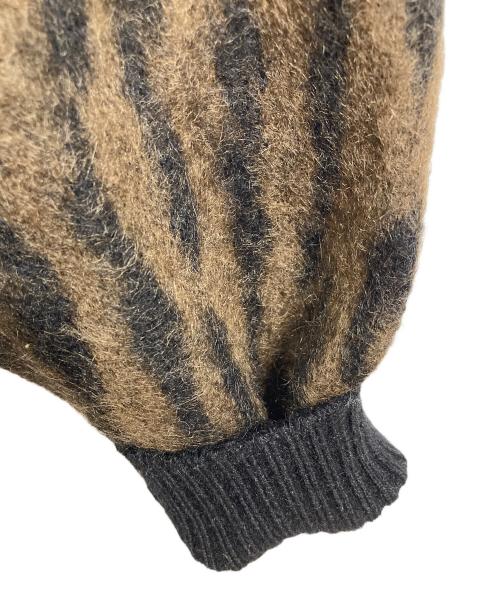 WACKO MARIA（ワコマリア）WACKO MARIA (ワコマリア) 21AW LEOPARD MOHAIR CARDIGAN(TYPE2) モヘア混カーディガン　レオパード　総柄　日本製 ブラウン×ブラック サイズ:XLの古着・服飾アイテム