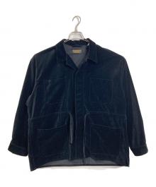 J.S HOMESTEAD（ジャーナルスタンダード ホームステッド）の古着「ベルベティーン ファティーグ シャツ　アウター　ライトアウター」｜ブラック