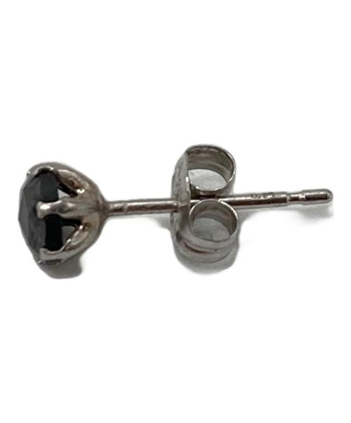 LION HEART（ライオンハート）LION HEART (ライオンハート) ブラックダイヤモンドピアス　0.25CT プラチナ ブラック サイズ:Mの古着・服飾アイテム