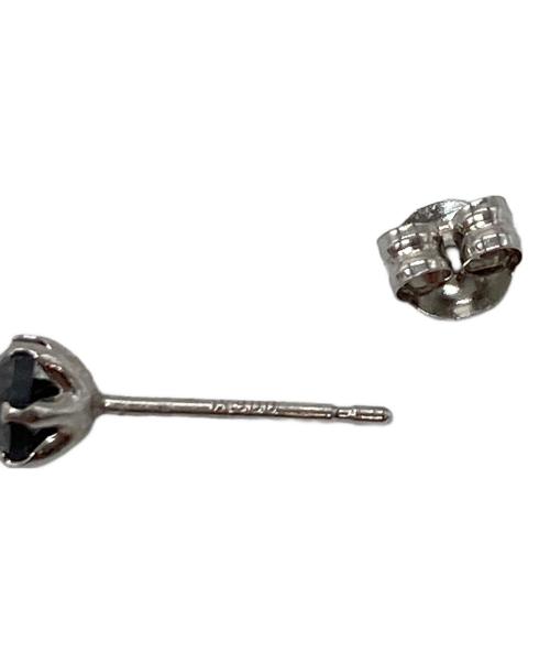 LION HEART（ライオンハート）LION HEART (ライオンハート) ブラックダイヤモンドピアス　0.25CT プラチナ ブラック サイズ:Mの古着・服飾アイテム