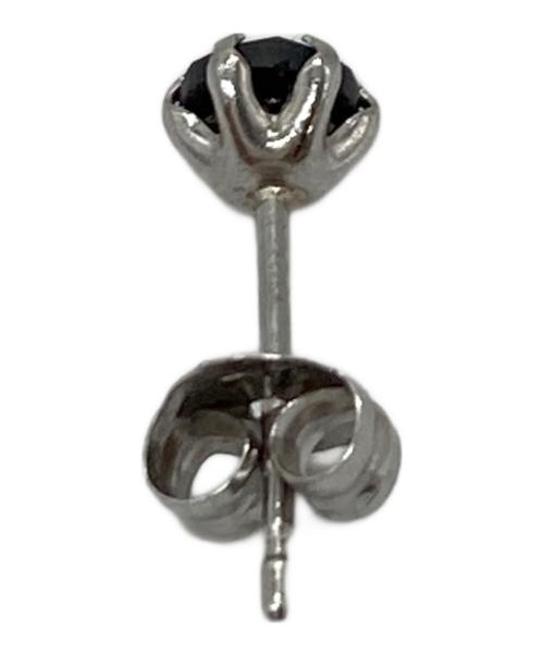 LION HEART（ライオンハート）LION HEART (ライオンハート) ブラックダイヤモンドピアス　0.25CT プラチナ ブラック サイズ:Mの古着・服飾アイテム