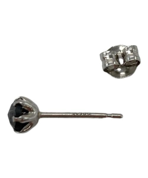 LION HEART（ライオンハート）LION HEART (ライオンハート) ブラックダイヤモンドピアス　0.25CT プラチナ ブラック サイズ:Mの古着・服飾アイテム