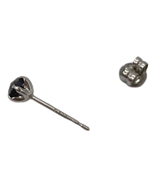 LION HEART（ライオンハート）LION HEART (ライオンハート) ブラックダイヤモンドピアス　0.25CT プラチナ ブラック サイズ:Mの古着・服飾アイテム