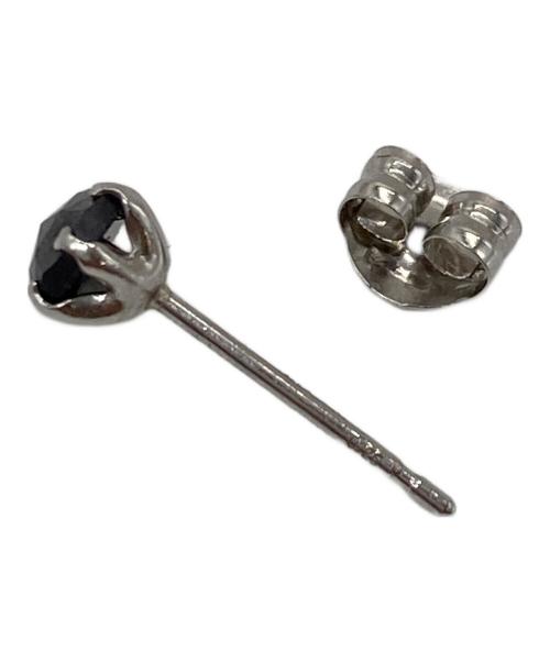 LION HEART（ライオンハート）LION HEART (ライオンハート) ブラックダイヤモンドピアス　0.25CT プラチナ ブラック サイズ:Mの古着・服飾アイテム