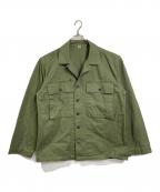 waiperワイパー）の古着「M-43 HBT コンバットジャケット　アウター　ライトアウター　WAIPER.inc」｜グリーン