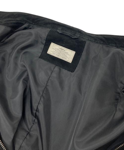 JOURNAL STANDARD relume（ジャーナルスタンダード レリューム）JOURNAL STANDARD relume (ジャーナルスタンダード レリューム) ゴートシングルスウェードライダース　レザージャケット　アウター　ライトアウター　ヤギ革 ブラック サイズ:Lの古着・服飾アイテム