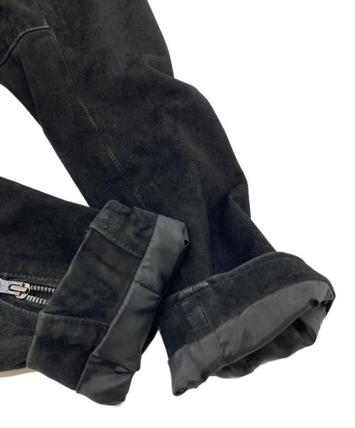 JOURNAL STANDARD relume（ジャーナルスタンダード レリューム）JOURNAL STANDARD relume (ジャーナルスタンダード レリューム) ゴートシングルスウェードライダース　レザージャケット　アウター　ライトアウター　ヤギ革 ブラック サイズ:Lの古着・服飾アイテム