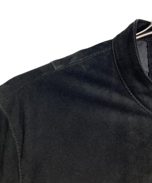 JOURNAL STANDARD relume（ジャーナルスタンダード レリューム）JOURNAL STANDARD relume (ジャーナルスタンダード レリューム) ゴートシングルスウェードライダース　レザージャケット　アウター　ライトアウター　ヤギ革 ブラック サイズ:Lの古着・服飾アイテム