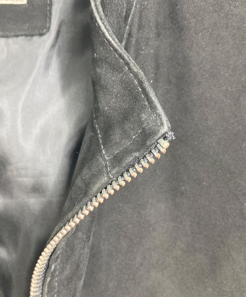 JOURNAL STANDARD relume（ジャーナルスタンダード レリューム）JOURNAL STANDARD relume (ジャーナルスタンダード レリューム) ゴートシングルスウェードライダース　レザージャケット　アウター　ライトアウター　ヤギ革 ブラック サイズ:Lの古着・服飾アイテム