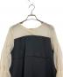sahara (サハラ) TulleSleeveSatin Dress ドレスワンピース　長袖ワンピース　25SS ブラック×ベージュ サイズ:実寸参照：7000円