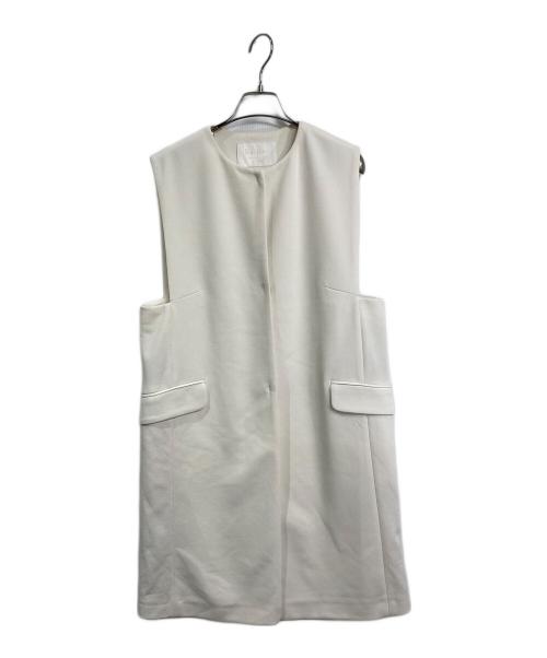 BALLSEY（ボールジィ）BALLSEY (ボールジィ) ドライアムンゼン クルーネックロングジレ ホワイト サイズ:36の古着・服飾アイテム
