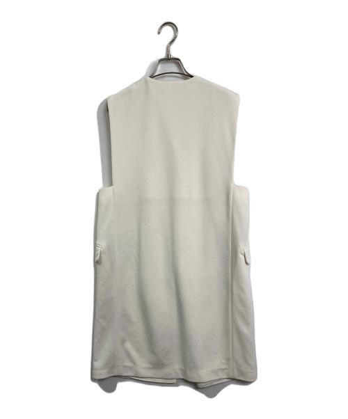 BALLSEY（ボールジィ）BALLSEY (ボールジィ) ドライアムンゼン クルーネックロングジレ ホワイト サイズ:36の古着・服飾アイテム