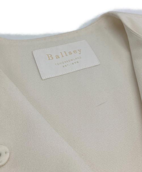 BALLSEY（ボールジィ）BALLSEY (ボールジィ) ドライアムンゼン クルーネックロングジレ ホワイト サイズ:36の古着・服飾アイテム