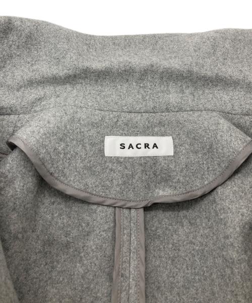 SACRA（サクラ）SACRA (サクラ) ライトメルトンジレ　アウター　ライトアウター　ロングジレ　ロングベスト　日本製 グレー サイズ:38の古着・服飾アイテム