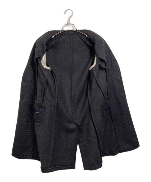 LARDINI（ラルディーニ）LARDINI (ラルディーニ) シングルチェスターコート チェック柄　 ブラウン×ネイビー サイズ:46の古着・服飾アイテム