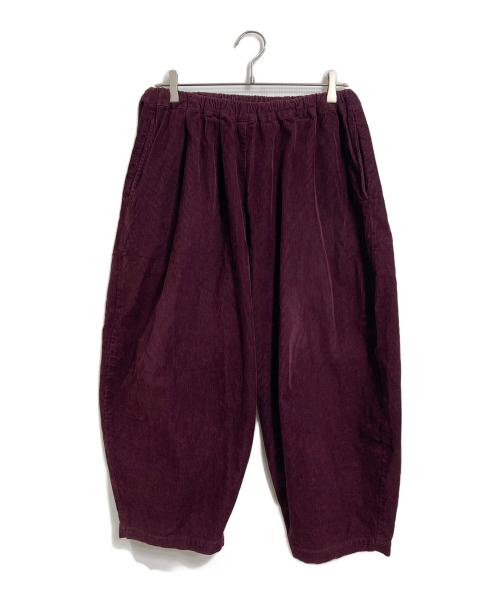 BLUEINGREEN（ブルーイングリーン）blueingreen (ブルーイングリーン) コーデュロイバルーンパンツ　 高城染工 バーガンディー サイズ:FREEの古着・服飾アイテム