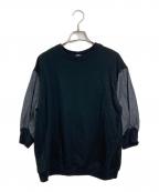 BEARDSLEYビアズリー）の古着「袖デニムTee」｜インディゴ×ブラック
