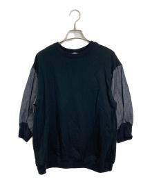 BEARDSLEY（ビアズリー）の古着「袖デニムTee」｜インディゴ×ブラック