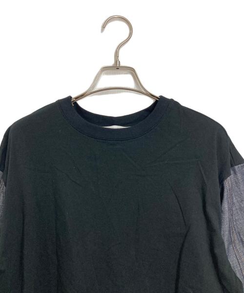 BEARDSLEY（ビアズリー）BEARDSLEY (ビアズリー) 袖デニムTee インディゴ×ブラック サイズ:FREE 未使用品の古着・服飾アイテム