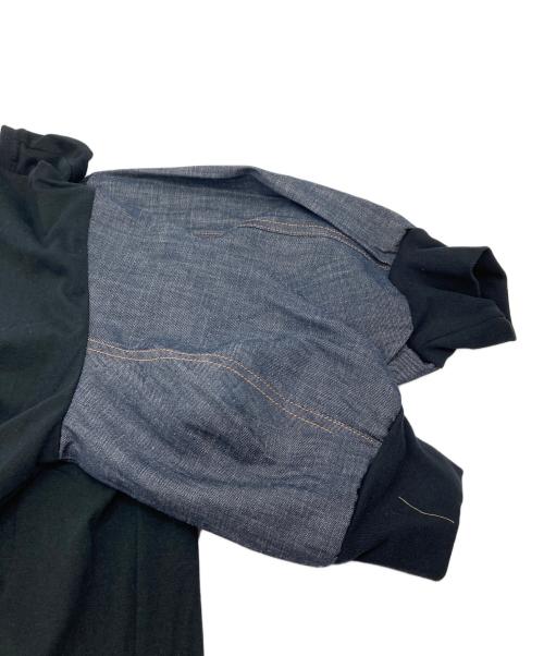 BEARDSLEY（ビアズリー）BEARDSLEY (ビアズリー) 袖デニムTee インディゴ×ブラック サイズ:FREE 未使用品の古着・服飾アイテム