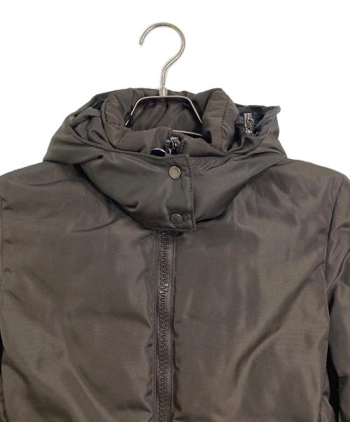 MONCLER（モンクレール）MONCLER (モンクレール) ダウンジャケット　フーデットダウンジャケット　イタリア製 ブラウンの古着・服飾アイテム