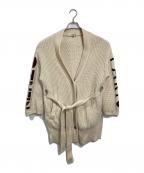 KENZOケンゾー）の古着「ロングカーディガン　ロゴカーディガン　ライトアウター」｜ベージュ