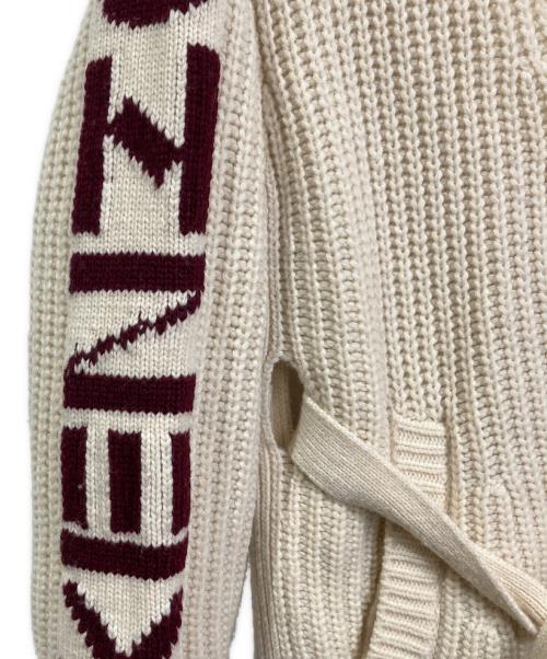 KENZO（ケンゾー）KENZO (ケンゾー) ロングカーディガン　ロゴカーディガン　ライトアウター ベージュ サイズ:Sの古着・服飾アイテム