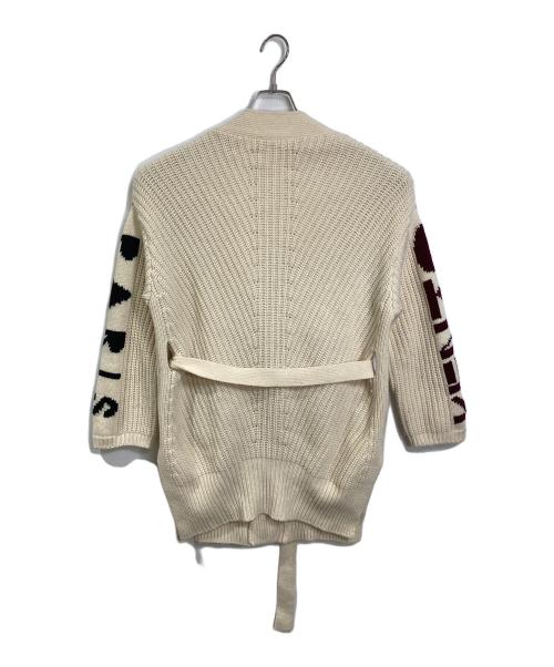 KENZO（ケンゾー）KENZO (ケンゾー) ロングカーディガン　ロゴカーディガン　ライトアウター ベージュ サイズ:Sの古着・服飾アイテム