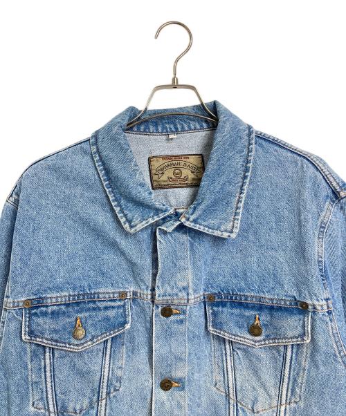 ARMANI JEANS（アルマーニジーンズ）ARMANI JEANS (アルマーニジーンズ) 【古着】90’Sオーバーサイズデニムジャケット　90年代　USA製 スカイブルー サイズ:Lの古着・服飾アイテム
