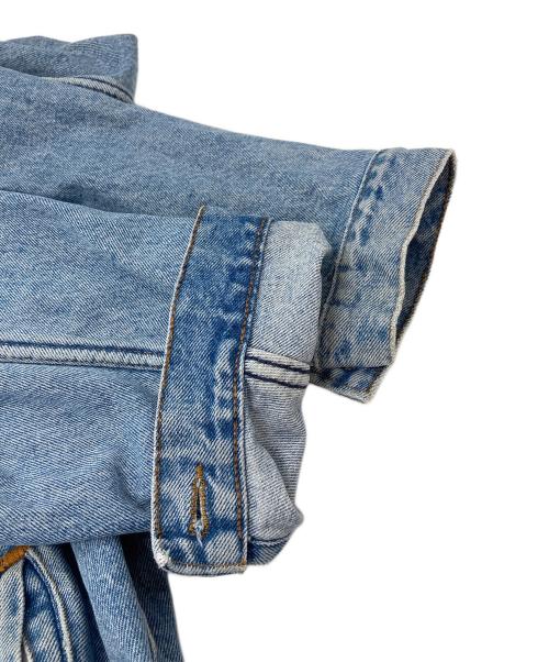 ARMANI JEANS（アルマーニジーンズ）ARMANI JEANS (アルマーニジーンズ) 【古着】90’Sオーバーサイズデニムジャケット　90年代　USA製 スカイブルー サイズ:Lの古着・服飾アイテム