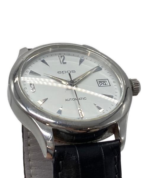 epos（エポス）EPOS (エポス) デイト 自動巻き 腕時計　アナログ ホワイト×ブラック サイズ:実寸参照の古着・服飾アイテム