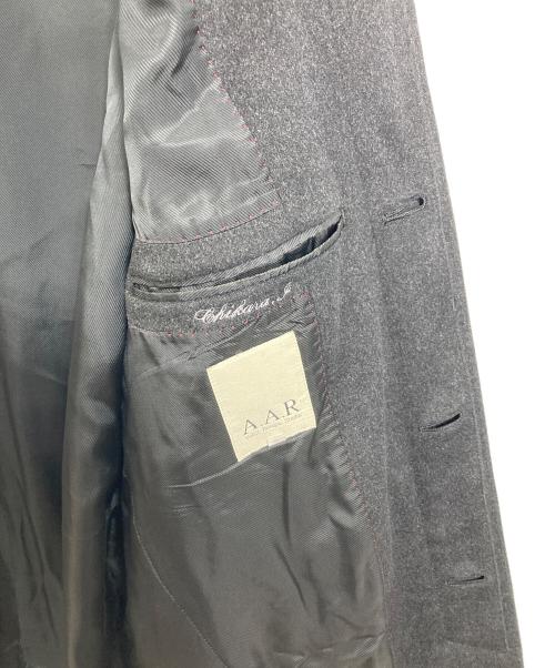 A.A.R yohji yamamoto（アール ヨウジヤマモト）A.A.R YOHJI YAMAMOTO (アール ヨウジヤマモト) カシミヤコート　ステンカラーコート　ロングコート グレー サイズ:Lの古着・服飾アイテム