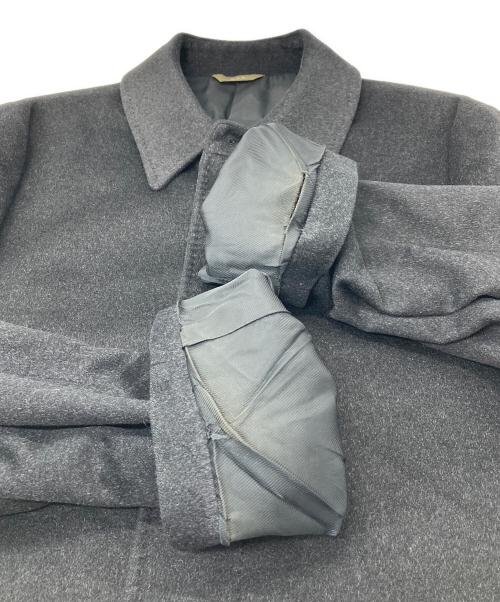 A.A.R yohji yamamoto（アール ヨウジヤマモト）A.A.R YOHJI YAMAMOTO (アール ヨウジヤマモト) カシミヤコート　ステンカラーコート　ロングコート グレー サイズ:Lの古着・服飾アイテム