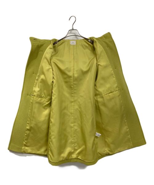 green label relaxing（グリーンレーベルリラクシング）green label relaxing (グリーンレーベルリラクシング) ダッフルコート　ロングダッフル　YELLOW グリーン サイズ:38 未使用品の古着・服飾アイテム