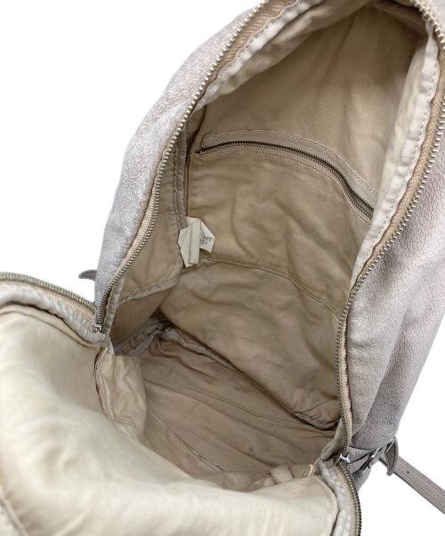 REN（レン）REN (レン) レザーリュック　バックパック ベージュ サイズ:実寸参照の古着・服飾アイテム
