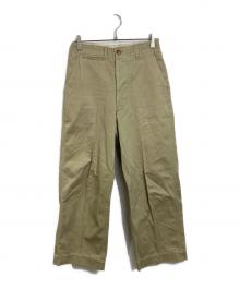 US ARMY（ユーエスアーミー）の古着「【古着】40's  M-45 チノトラウザーパンツ　40年代　尿素ボタン」｜ベージュ