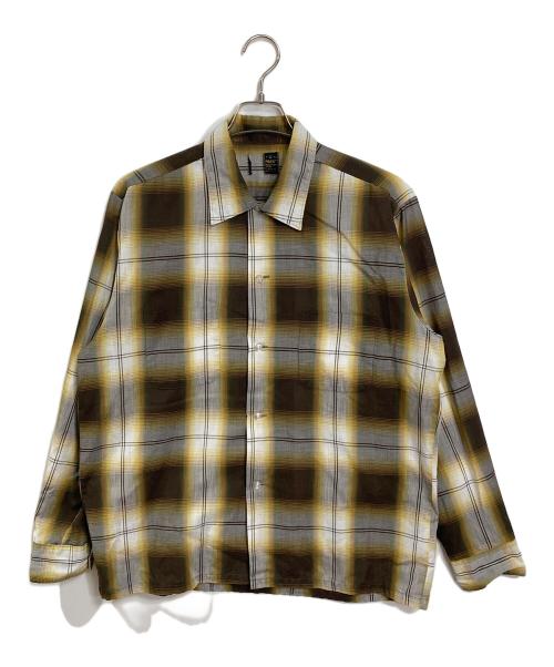 Sears（シアーズ）Sears (シアーズ) 【古着】オンブレチェックシャツ　 イエロー サイズ:Lの古着・服飾アイテム