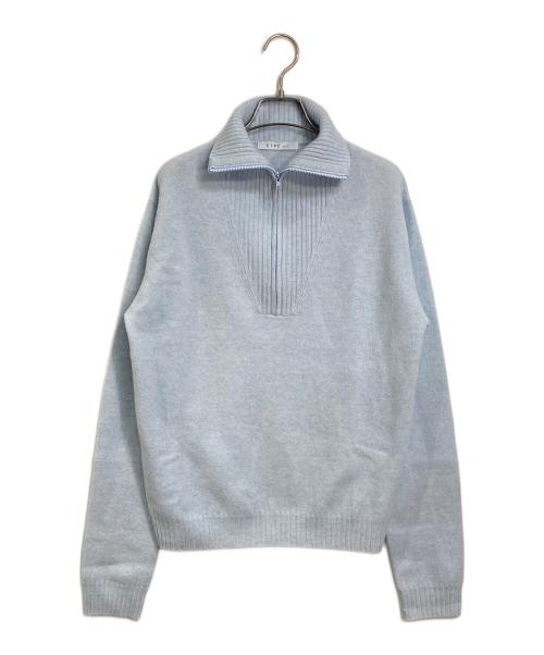 ETRE TOKYO（エトレトウキョウ）ETRE TOKYO (エトレトウキョウ) ハーフジップハイゲージニットプルオーバー　　25AW 完売カラー  スカイブルー/BLUE サイズ:FREEの古着・服飾アイテム