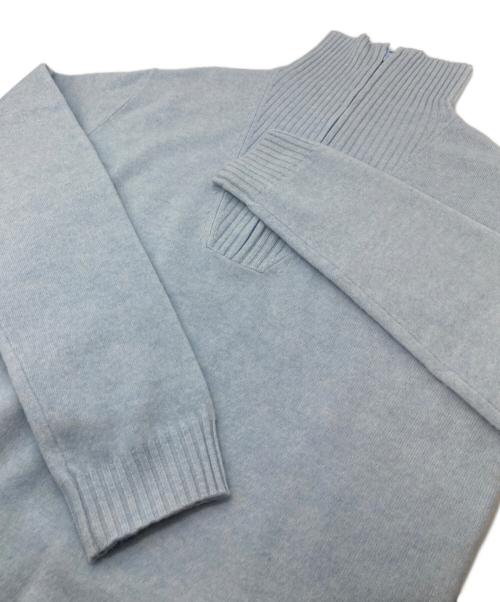 ETRE TOKYO（エトレトウキョウ）ETRE TOKYO (エトレトウキョウ) ハーフジップハイゲージニットプルオーバー　　25AW 完売カラー  スカイブルー/BLUE サイズ:FREEの古着・服飾アイテム