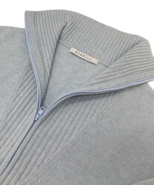 ETRE TOKYO（エトレトウキョウ）ETRE TOKYO (エトレトウキョウ) ハーフジップハイゲージニットプルオーバー　　25AW 完売カラー  スカイブルー/BLUE サイズ:FREEの古着・服飾アイテム
