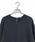 theory (セオリー) Vネックブラウス (アイボリー) トリアセテート  ブレスレットスリーブ / ウォッシャブル　Admiral Crepe Round VNK Top ブラック サイズ:P（XS〜S）：6000円
