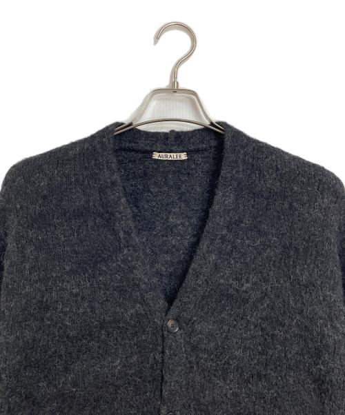 AURALEE（オーラリー）AURALEE (オーラリー) ALPACA WOOL SUPER LIGHT KNIT BIG CARDIGAN アルパカカーディガン グレー サイズ:3の古着・服飾アイテム