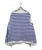 OUTILウティ）の古着「ボーダーカットソー バスクシャツ　マリンボーダー」｜ブルー×ホワイト