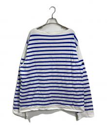 OUTIL（ウティ）の古着「ボーダーカットソー バスクシャツ　マリンボーダー」｜ブルー×ホワイト