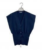 LE PHILル フィル）の古着「ニット セーター ライトテックカーデ」｜ネイビー