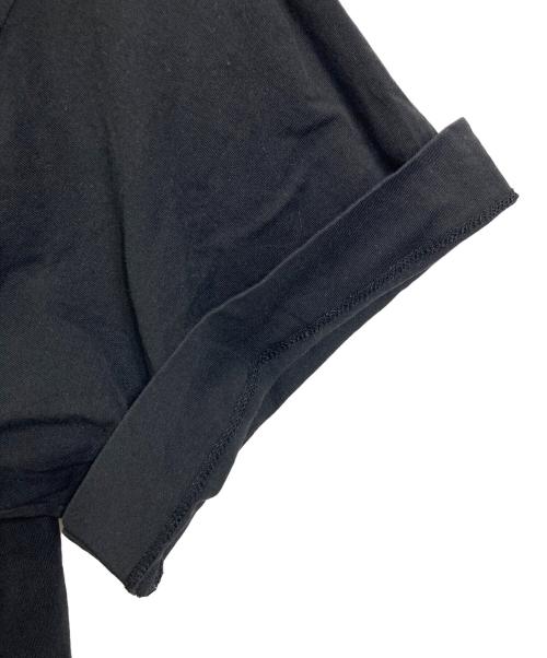 DRIES VAN NOTEN（ドリスヴァンノッテン）DRIES VAN NOTEN (ドリスヴァンノッテン) オーバーサイズコットンTシャツ　半袖カットソー　Tシャツ　Tee  無地 ブラック サイズ:Sの古着・服飾アイテム