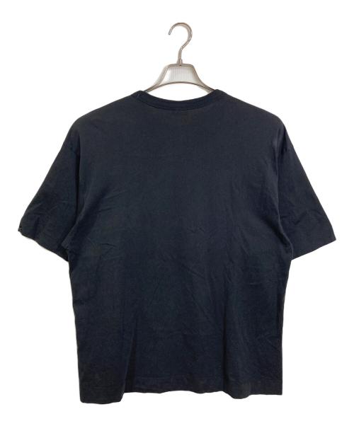 DRIES VAN NOTEN（ドリスヴァンノッテン）DRIES VAN NOTEN (ドリスヴァンノッテン) オーバーサイズコットンTシャツ　半袖カットソー　Tシャツ　Tee  無地 ブラック サイズ:Sの古着・服飾アイテム