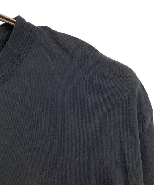 DRIES VAN NOTEN（ドリスヴァンノッテン）DRIES VAN NOTEN (ドリスヴァンノッテン) オーバーサイズコットンTシャツ　半袖カットソー　Tシャツ　Tee  無地 ブラック サイズ:Sの古着・服飾アイテム