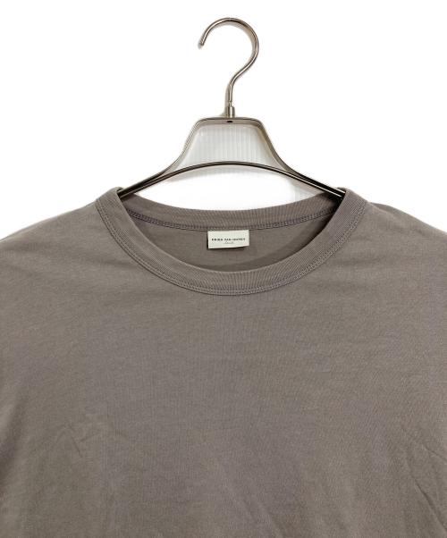 DRIES VAN NOTEN（ドリスヴァンノッテン）DRIES VAN NOTEN (ドリスヴァンノッテン) オーバーサイズコットンTシャツ　半袖カットソー　Tシャツ　Tee  無地 グレー サイズ:Sの古着・服飾アイテム
