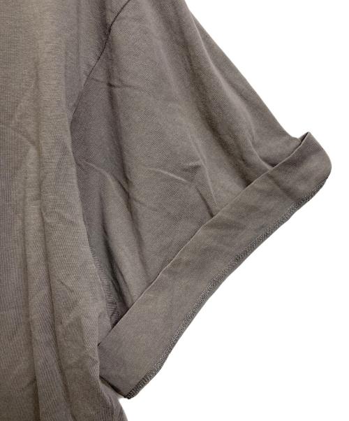 DRIES VAN NOTEN（ドリスヴァンノッテン）DRIES VAN NOTEN (ドリスヴァンノッテン) オーバーサイズコットンTシャツ　半袖カットソー　Tシャツ　Tee  無地 グレー サイズ:Sの古着・服飾アイテム